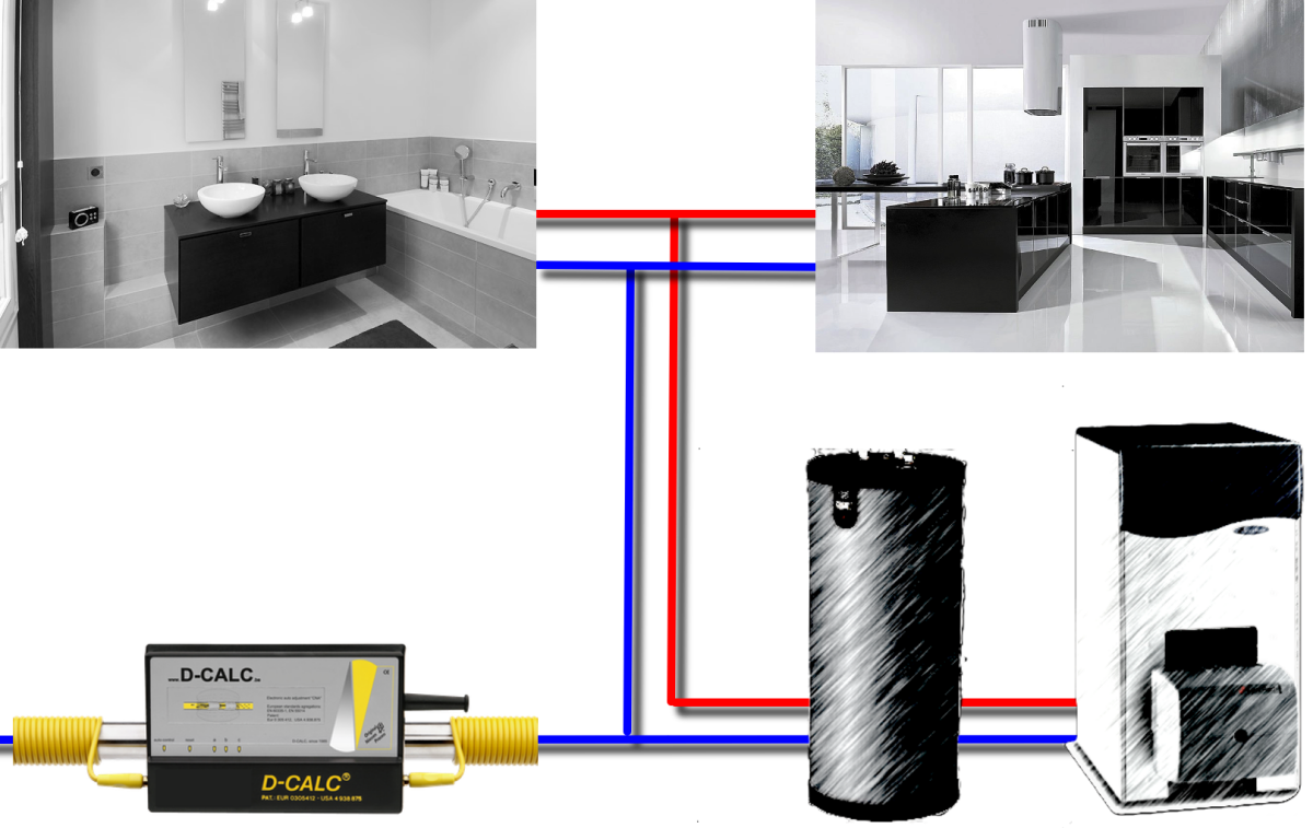 Anticalcaire électronique D-CALC Jumbo (5-10 pers) - plomberie